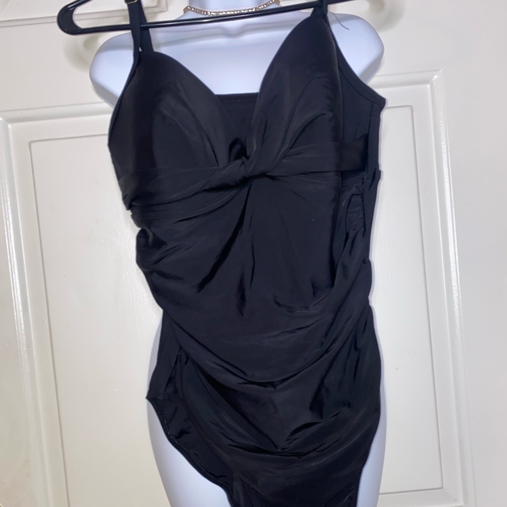 Full coverage one piece black swimsuits